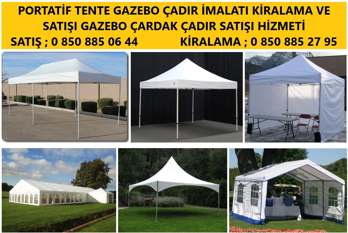 Portatif tente gazebo çadır imalatı kiralama satışı gazebo çardak çadır satış hizmeti
